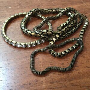 Bronze metal bracelet 5 piece set